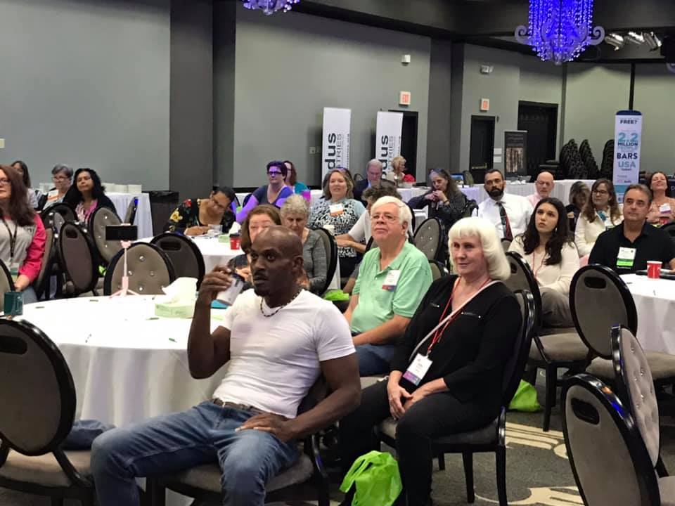 international prisoners family conference banner, audience