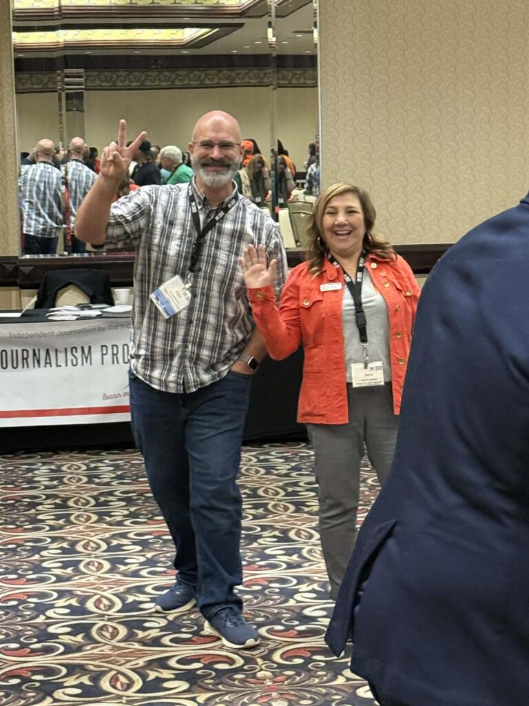 kyle and Julia at 2025 Connecting 4 Justice Conference in Las Vegas, NV