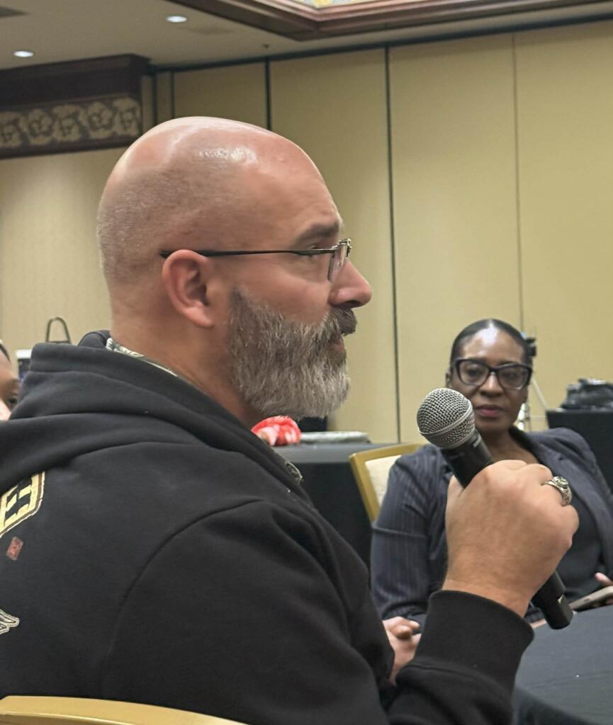 kyle at the 2025 las vegas connecting 4 justice conference